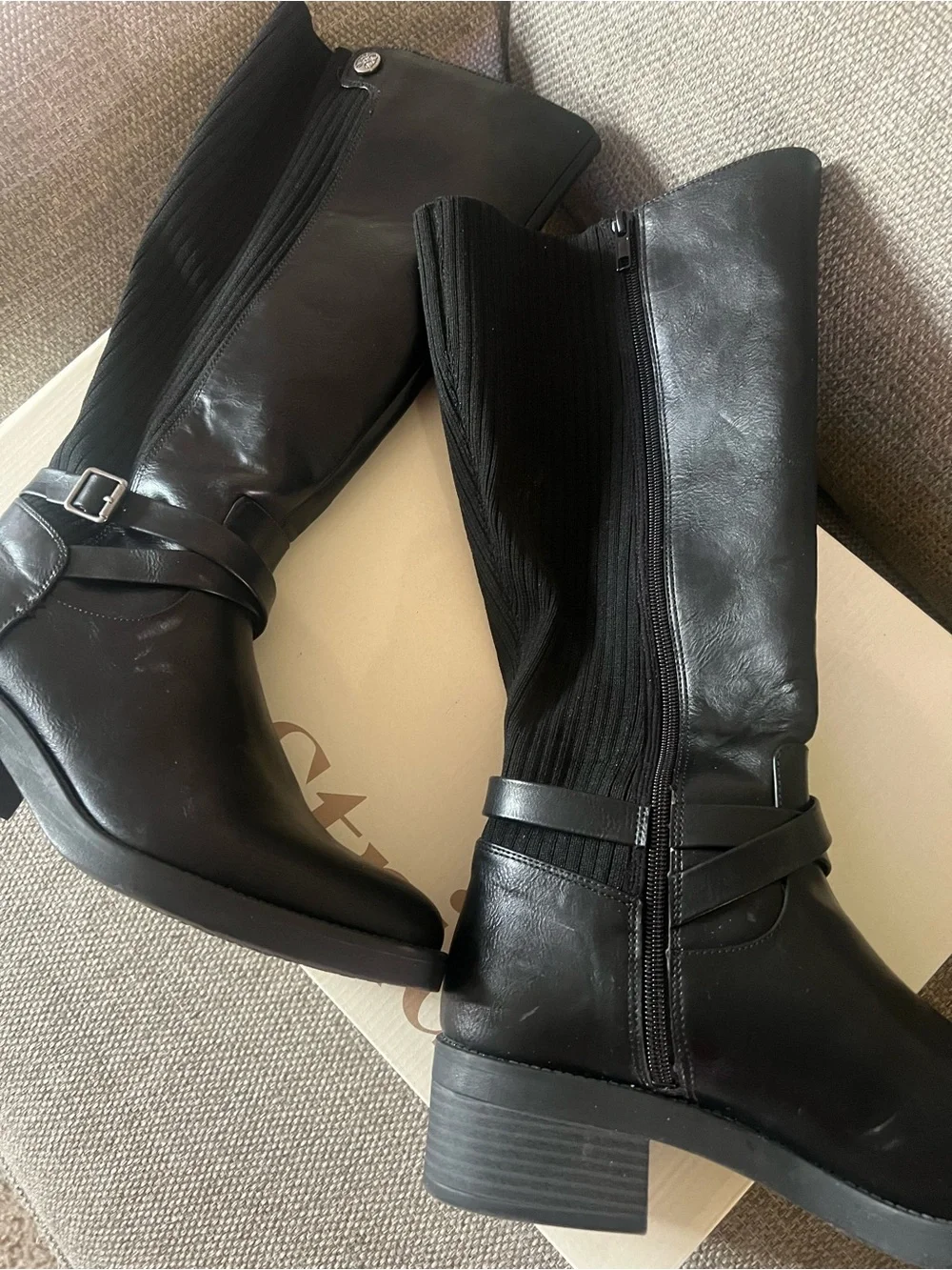 LifeStride Black Over-the-Knee Stretch Boots
